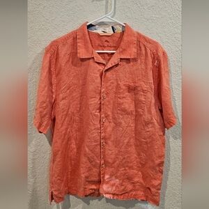 Tommy Bahama Men's Linen Short Sleeve Button Down Shirt